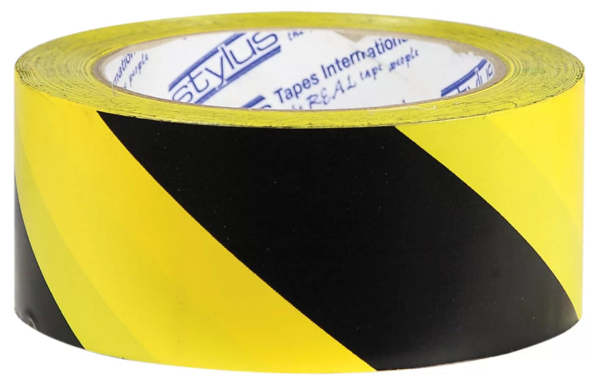 Floor Marking Tape - Yellow and Black (48mm x 33mtr)