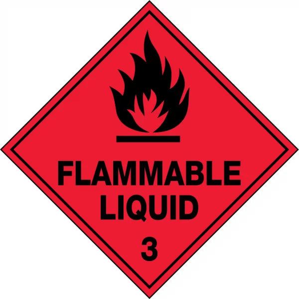 Hazardous Material Label - Flammable Liquid 3 sticker