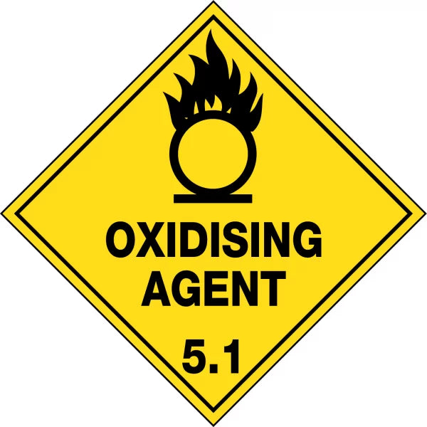 Hazardous Material Label - Oxidising Agent 5.1 sticker