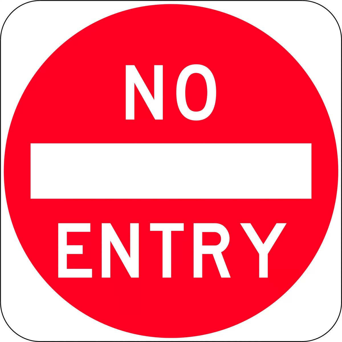 Class 1 - No Entry and symbol (450x450mm)
