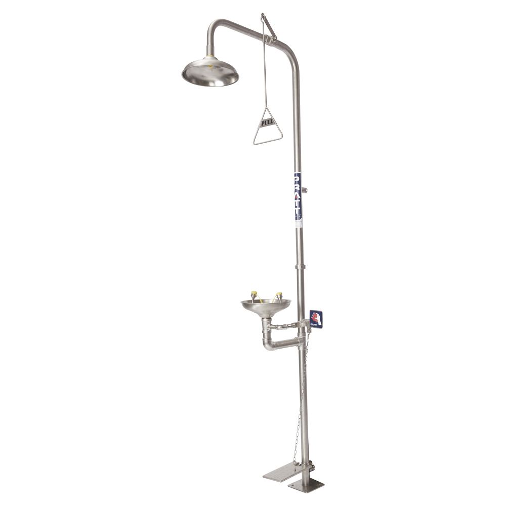 SE693 - Pratt Combination Shower With Single Nozzle Eye Wash, Bowl and Foot Treadle