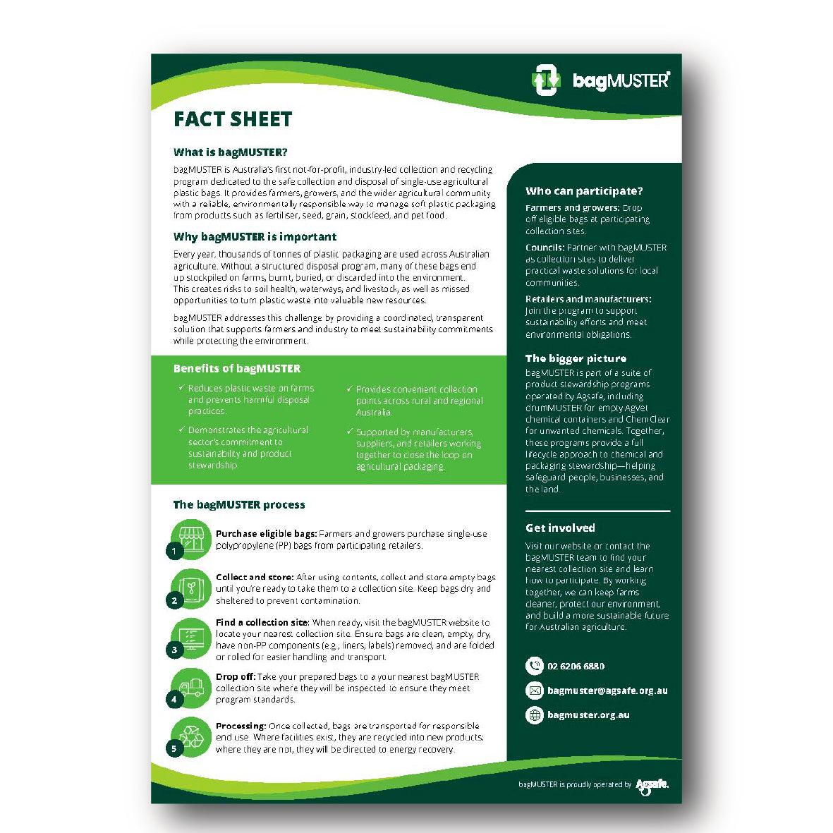 bagMUSTER Factsheet