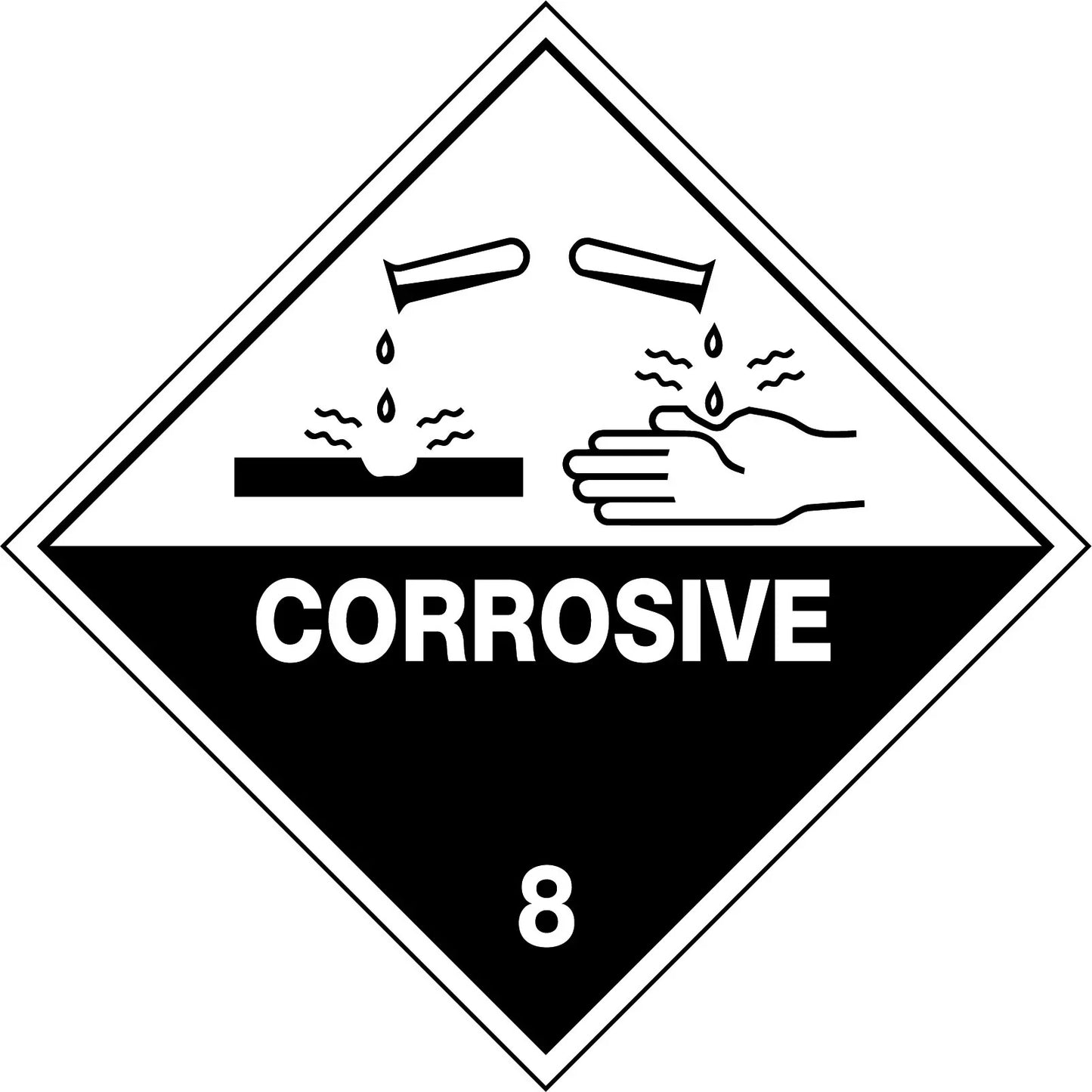DG (Corrosive) Transport Stickers