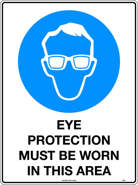Eye Protection Must be Worn in This Area (300x225mm)