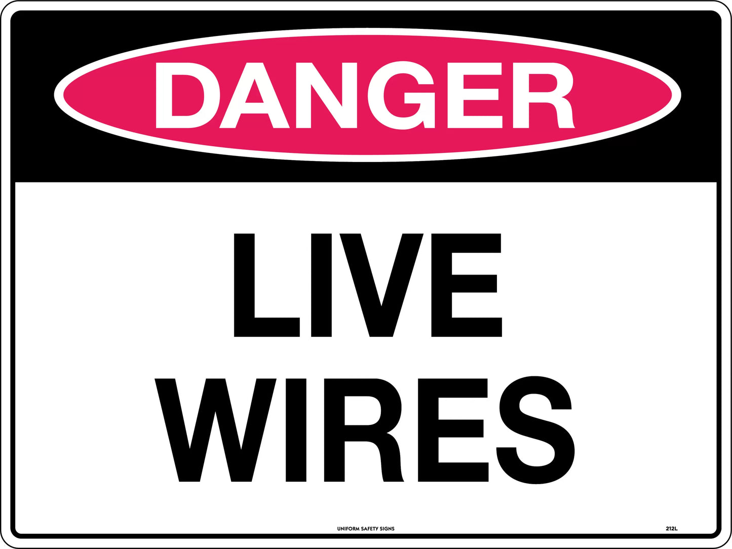 Danger Live Wires (600x450mm)