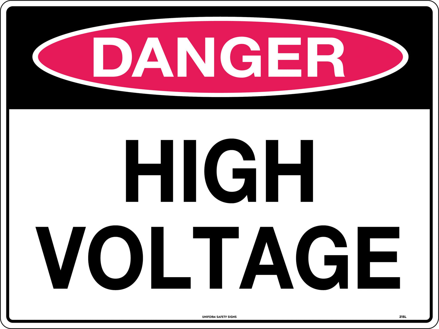 Danger High Voltage (300x225mm)