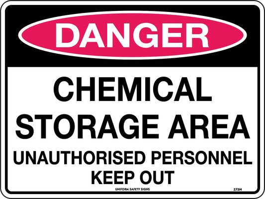 Danger Chemical Storage Area