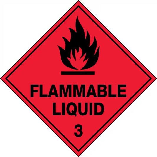 Hazardous Material Label - Flammable Liquid 3 sticker