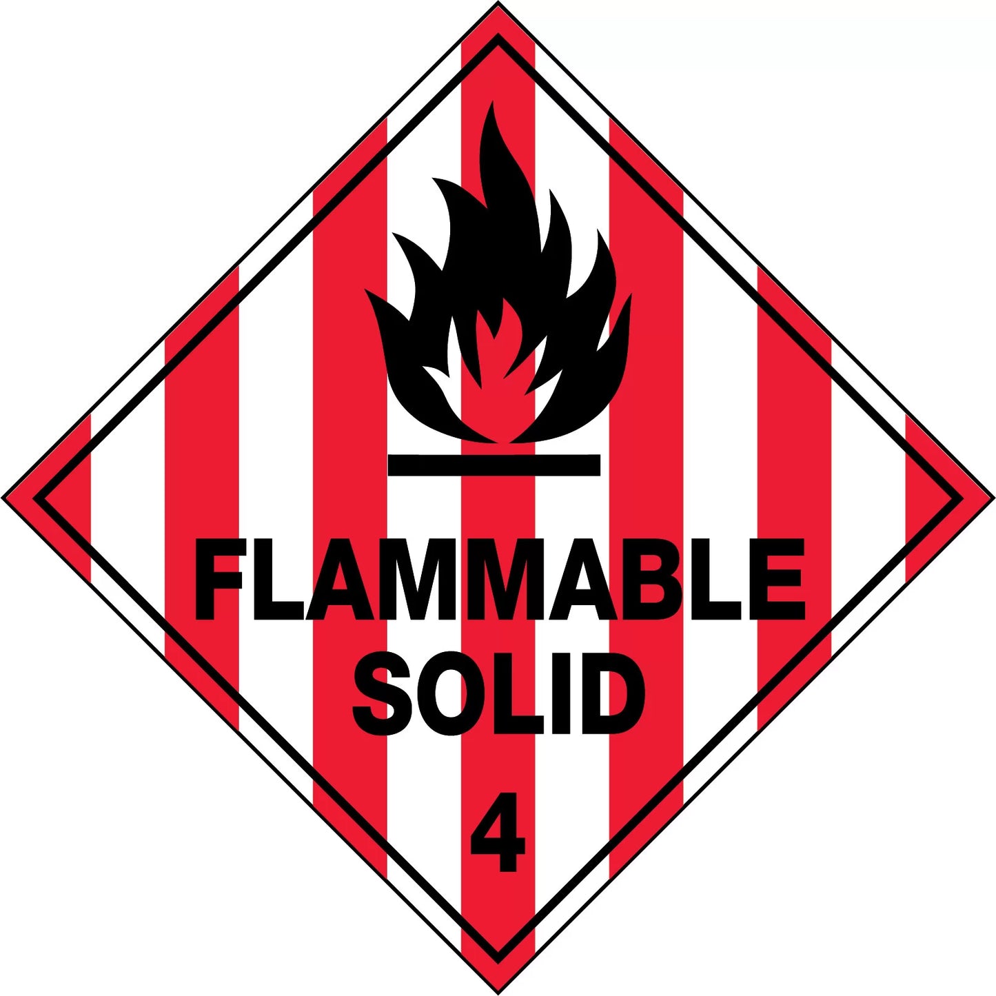 Flammable Solid 4 Sign