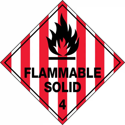 Hazardous Material Label - Flammable Solid 4 sticker