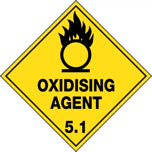 Hazardous Material Label - Oxidising Agent 5.1 sticker