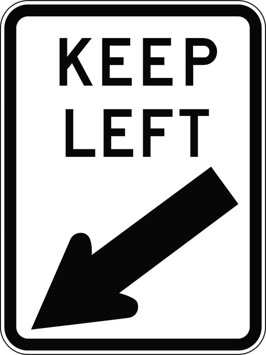 Class 1 - Keep Left (with arrow)