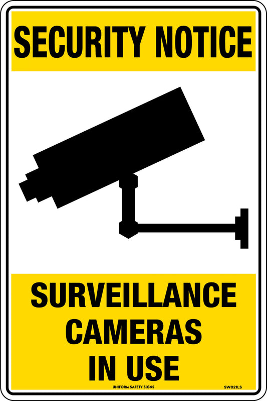 Security Notice Surveillance Cameras In Use