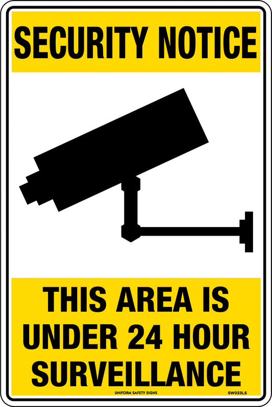 Security Notice This Area Is Under 24 Hour Surveillance