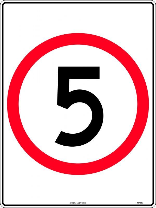 5 km/h Speed Sign (600x450mm)