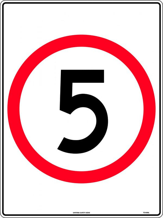 5 km/h Speed Sign (600x450mm)