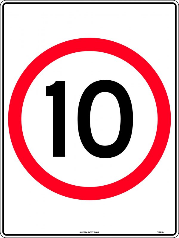 10 km/h Speed Sign (600x450mm)
