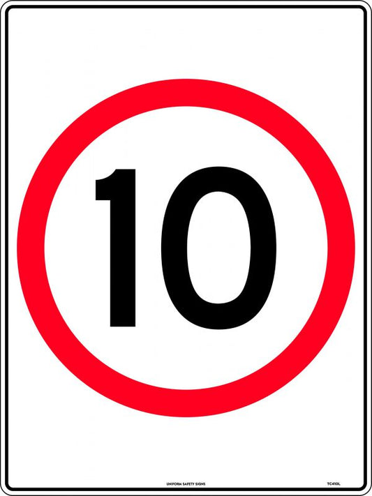 10 km/h Speed Sign (600x450mm)