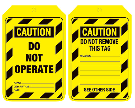 Caution Do Not Operate