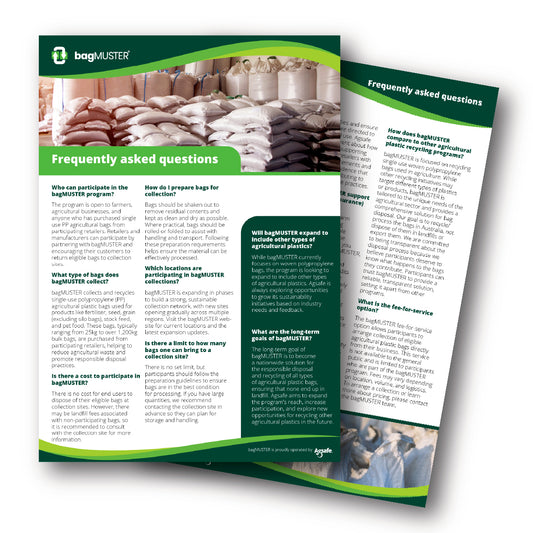 bagMUSTER FAQs