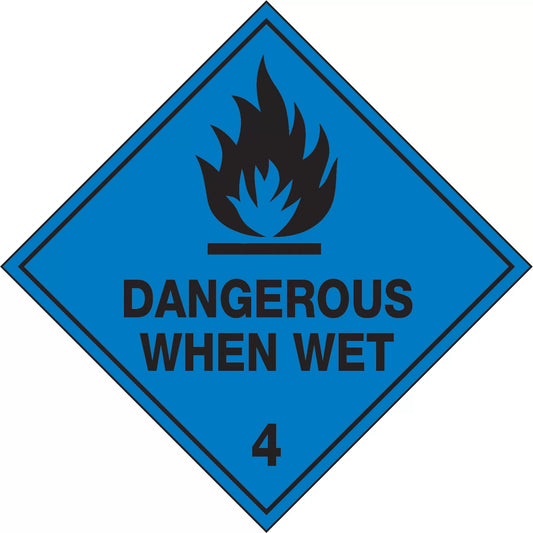 DG (Dangerous When Wet) Transport Stickers